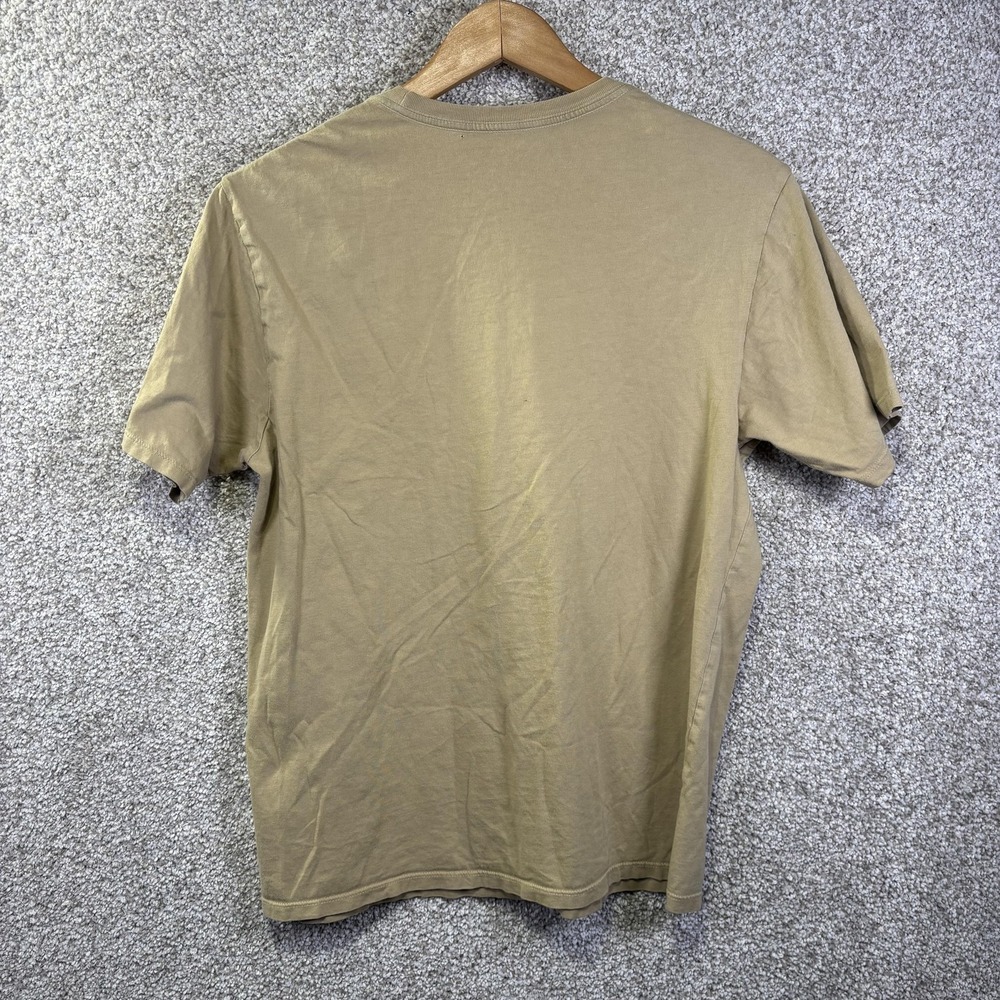 Patagonia Shirt Mens Small Beige Bear Logo Graphic Tee Organic Cotton Outdoor - Picture 6 of 7